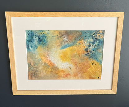 Framed Watercolour Abstract called Enraptured